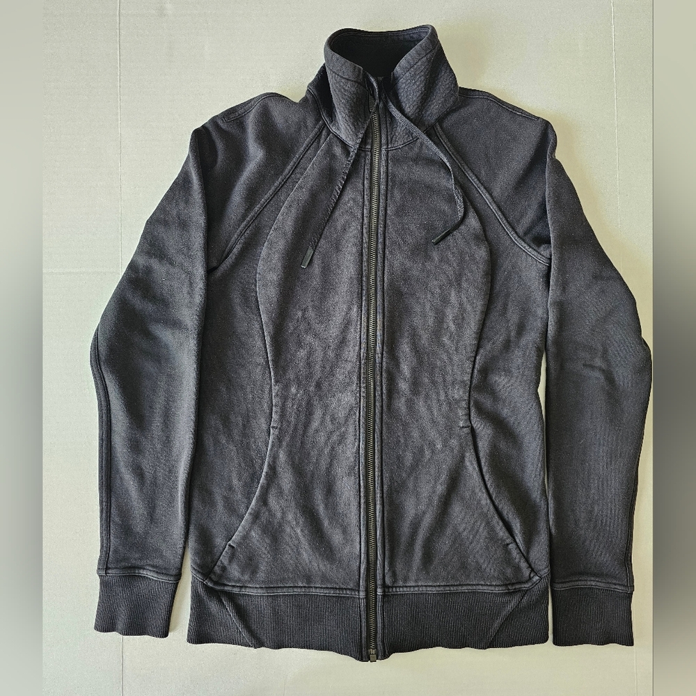 Lululemon Athletica Scuba Zip Up Hoodie Yoga Workout Women's Size 6 Black